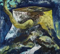 Baumstumpf (Tree Stump) by Bernd Zimmer, Acrylic on canvas, sold Dec 2009