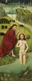 Central Rhine School, circa 1480, BAPTISM OF CHRIST, Oil on panel