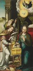 Flemish School circa 1540, ANNUNCIATION, Oil on panel
