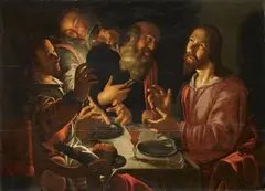 copy after Peter Wtewael, THE SUPPER AT EMMAUS, Oil on panel