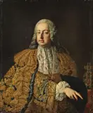 PORTRAIT OF EMPEROR FRANZ I. STEPHAN OF LORRAIN by studio or circle of Martin van Meytens, Oil on canvas (relined), sold Nov 2009
