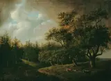 Johann Christian Klengel, WOODED LANDSCAPE WITH SHEPHERD AND HERD