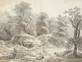 Johann Christian Klengel, LANDSCAPE WITH BATHERS