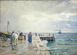 Eugen Dücker, AT THE PIER AT THE BALTIC SEA
