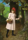 Otto Scholderer, RED RIDING HOOD, Oil on canvas