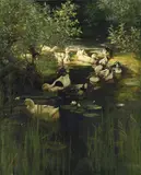 Alexander Koester, DUCKS IN A POND