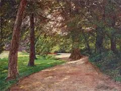 Olga Wisinger-Florian, IN THE PARK, Oil on canvas