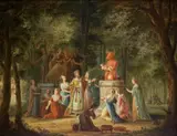 Georg Heinrich Hergenröder, DAS BAALSOPFER, Oil on copper