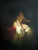 Johann Peter von Langer, BATHERS AT A SEA, Oil on canvas