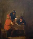 Bartholomeus Molenaer, A PAIR OF INTERIORS WITH PEASANTS, Oil on panel