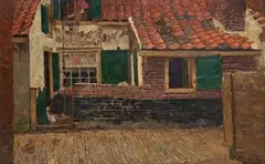 VIEW OF A DUTCH HOUSE by Wilhelm Hambüchen, Oil on panel, sold Oct 2009