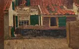 Wilhelm Hambüchen, VIEW OF A DUTCH HOUSE, Oil on panel