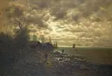Johann Jungblut, COASTAL LANDSCAPE IN THE NIGHT