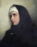 Gabriel von Max, PORTRAIT OF A NUNN, Oil on canvas
