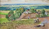 Hugo Mühlig, MOUNTAINOUS LANDSCAPE IN THE SUMMER