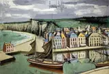 Bernard Buffet, Saint Valéry-en-Caux (Falaise d'Aval), Oil on canvas