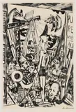 Max Beckmann, The Tall Man, Drypoint on wove paper