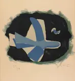 Georges Braque, Oiseau des forêts (Oiseau XVII), Color lithograph on Arches wove paper