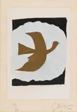 Georges Braque, Oiseau bistre, Color lithograph on Rives wove paper