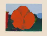 Max Ernst, Rote Blume II (Red Blossom II), Color lithograph
