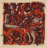 HAP Grieshaber, Zeta, Color silkscreen on rough canvas