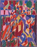 Adolf Hölzel, Zirkusszene (Circus scene), Pastel on firm vellum