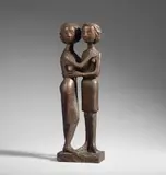 Zwei Mädchen (Two girls) by Gerhard Marcks, Bronze sculpture, sold May 2009