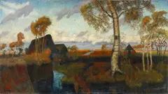 Sturm im Teufelsmoor (Storm in the Devil's Moor) by Otto Modersohn, Oil on canvas, sold May 2009