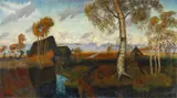 Otto Modersohn, Sturm im Teufelsmoor (Storm in the Devil's Moor), Oil on canvas