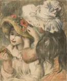 Le chapeau épinglé, 2e planche by Pierre-Auguste Renoir, Colour lithograph, sold May 2009