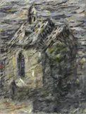 Die Brunnsteinkapelle in Soest (Brunnenstein Chapel in Soest) by Christian Rohlfs, Tempera on coarse canvas, sold May 2009