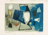 Untitled by Rolf Cavael, Oil, with scraped composition, on cardboard, sold May 2009