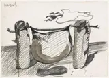 Markus Lüpertz, UNTITLED ( DITHYRAMBIC), Watercolour, oil crayon and graphite on sturdy textured paper
