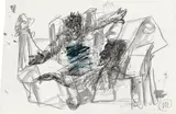 Markus Lüpertz, UNTITLED, Gouache, ink and graphite on sturdy paper with irregular left and right margin ca