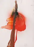Otto Piene, WILTING, Acrylic, traces of fire and soot on sturdy Schoellershammer-cardboard