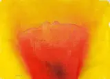 Otto Piene, MEMORY, Oil, partially sprayed through a grid, traces of fire and soot on sturdy cardboard embossed "SCHOELLERSHAMMER"