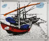 George Pusenkoff, Boote von St. Maries (BOATS OF ST. MARIES), Acrylic on canvas