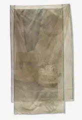 SCENT by Robert Rauschenberg, Colour offset-lithograph on paper collaged with 3 gauze fabric laid one of each other, on the upper margin mounted toget, sold May 2009