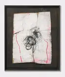 UNTITLED (KS-11/1968) by Emil Schumacher, Oil, lacquer and crayon collaged with sisal on folded packaging paper ca, sold May 2009