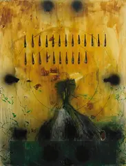 Thaddeus Strode, Flags for the revolution, Mixed media, collaged, on canvas