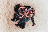 Wolfgang Tillmans, LUTZ, ALEX, SUZANNE & CHRISTOPH ON BEACH, COLOR
