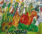 Maurice Wyckaert, Paysage ivre, Oil on canvas