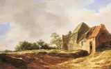 Jan van Goyen, LANDSCAPE WITH FARMSTEAD AND A WANDERER