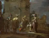 Leonaert Bramer, BAPTISM OF THE EUNUCH, Oil on panel (parquetted)