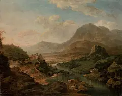 Jan Griffier the Elder, RIVER LANDSCAPE (LANDSCAPE IN THE MOSLE REGION), Oil on panel