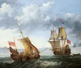 Jacob Knijff, SEA LANDSCAPE, Oil on canvas
