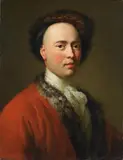 Georg Desmarées, SELF PORTRAIT, Oil on canvas, mounted on wood