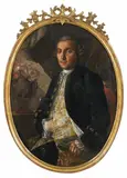 Carlo Amalfi, PORTRAIT OF JEANNE DE MASCAGNI DEI DUCA DI ROEZZO PORTRAIT OF IGNACIO DE MASCAGNI DEI DUCA DI ROEZZO, Oil on canvas (relined at the edge)