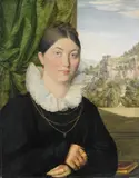 PORTRAIT OF LOUISE KOENIG PORTRAIT OF JACOB HAASS by Christian Xeller and German School, after 1822, Oil on panel. 40 x 33 /, sold May 2009