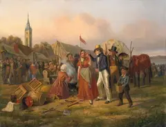Jacob Munk, THE DRAUGHT OF FISH IN STRALAU, Oil on canvas